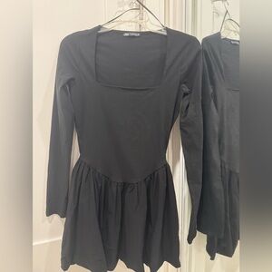 Zara Black Long Sleeve Dress